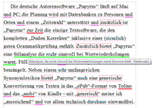 Rechtschreibprüfung Papyrus